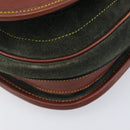 LOEWE Shoulder Bag Suede Green Gold Auth 208798A-16