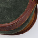 LOEWE Shoulder Bag Suede Green Gold Auth 208798A-17