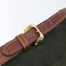LOEWE Shoulder Bag Suede Green Gold Auth 208798A-20