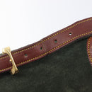 LOEWE Shoulder Bag Suede Green Gold Auth 208798A-10