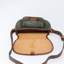 LOEWE Shoulder Bag Suede Green Gold Auth 208798A-11