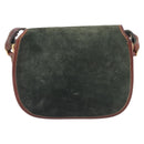 LOEWE Shoulder Bag Suede Green Gold Auth 208798A-2
