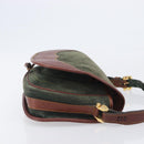 LOEWE Shoulder Bag Suede Green Gold Auth 208798A-3