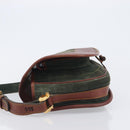 LOEWE Shoulder Bag Suede Green Gold Auth 208798A-4