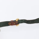 LOEWE Shoulder Bag Suede Green Gold Auth 208798A-8