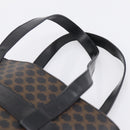 CELINE Macadam Canvas Tote Bag PVC Leather Black Gold Auth 208799V-8
