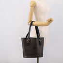 CELINE Macadam Canvas Tote Bag PVC Leather Black Gold Auth 208801V-23
