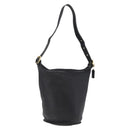 Coach Shoulder Bag Leather Black Gold Auth 208805A-1