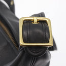 Coach Shoulder Bag Leather Black Gold Auth 208805A-14