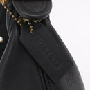 Coach Shoulder Bag Leather Black Gold Auth 208805A-15