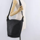 Coach Shoulder Bag Leather Black Gold Auth 208805A-22