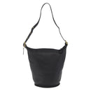 Coach Shoulder Bag Leather Black Gold Auth 208805A-3