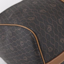 Christian Dior Honeycomb Canvas Boston Bag PVC Black Gold Auth 208806-11