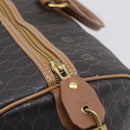 Christian Dior Honeycomb Canvas Boston Bag PVC Black Gold Auth 208806-15
