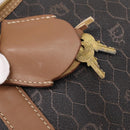 Christian Dior Honeycomb Canvas Boston Bag PVC Black Gold Auth 208806-16