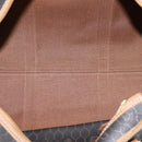 Christian Dior Honeycomb Canvas Boston Bag PVC Black Gold Auth 208806-17