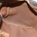 Christian Dior Honeycomb Canvas Boston Bag PVC Black Gold Auth 208806-19