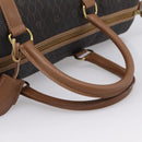 Christian Dior Honeycomb Canvas Boston Bag PVC Black Gold Auth 208806-7