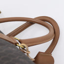 Christian Dior Honeycomb Canvas Boston Bag PVC Black Gold Auth 208806-8