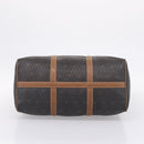 Christian Dior Honeycomb Canvas Boston Bag PVC Black Gold Auth 208806-9