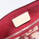 Christian Dior Trotter Canvas Saddle Pouch PVC Red Silver Auth 208809V-18