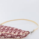 Christian Dior Trotter Canvas Saddle Pouch PVC Red Silver Auth 208809V-8