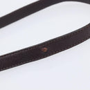 PRADA Shoulder Bag Leather Brown Gold Auth 208810-7