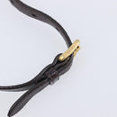 PRADA Shoulder Bag Leather Brown Gold Auth 208810-17