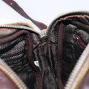 PRADA Shoulder Bag Leather Brown Gold Auth 208810-26