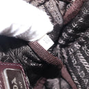PRADA Shoulder Bag Leather Brown Gold Auth 208810-12