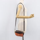 PRADA Shoulder Bag Leather Brown Gold Auth 208810-29