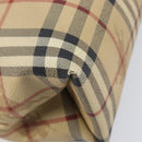 BURBERRY Nova Check Hand Bag PVC Beige Auth 208811A-9