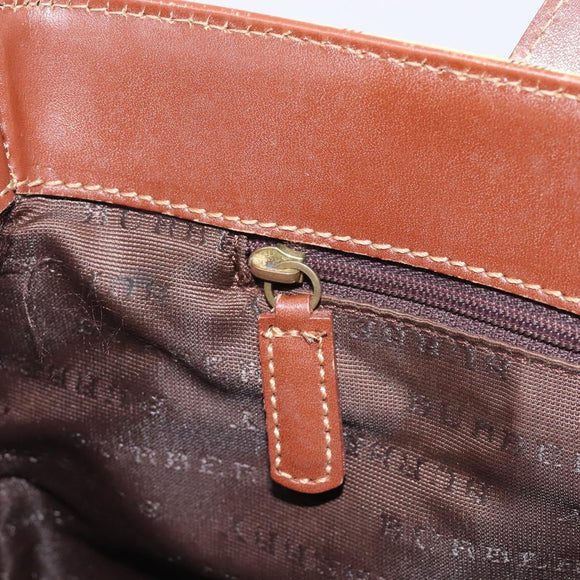 BURBERRY Nova Check Hand Bag PVC Beige Auth 208811A