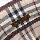 BURBERRY Shoulder Bag Leather Dark Brown Gold Auth 208812A-16