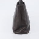 BURBERRY Shoulder Bag Leather Dark Brown Gold Auth 208812A-5