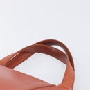 BURBERRY Hand Bag Leather Orange Gold Auth 208813-14