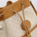GUCCI Micro GG Supreme Shoulder Bag PVC White Gold Auth 208815-10