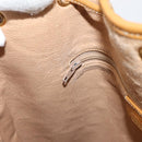 GUCCI Micro GG Supreme Shoulder Bag PVC White Gold Auth 208815-20