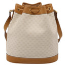 GUCCI Micro GG Supreme Shoulder Bag PVC White Gold Auth 208815-2