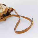 GUCCI Micro GG Supreme Shoulder Bag PVC White Gold Auth 208815-7