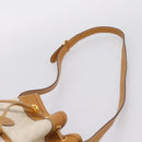 GUCCI Micro GG Supreme Shoulder Bag PVC White Gold Auth 208815-8