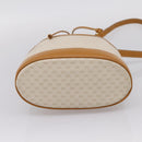 GUCCI Micro GG Supreme Shoulder Bag PVC White Gold Auth 208815-5