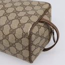 GUCCI GG Supreme Clutch Bag PVC Beige Gold Auth 208816-10