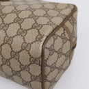 GUCCI GG Supreme Clutch Bag PVC Beige Gold Auth 208816-8