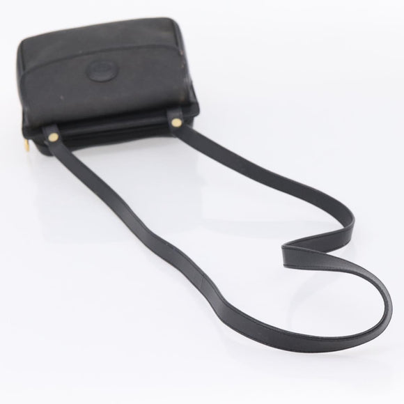 GUCCI Micro GG Supreme Shoulder Bag PVC Black Gold 007 23 0114 Auth 208817