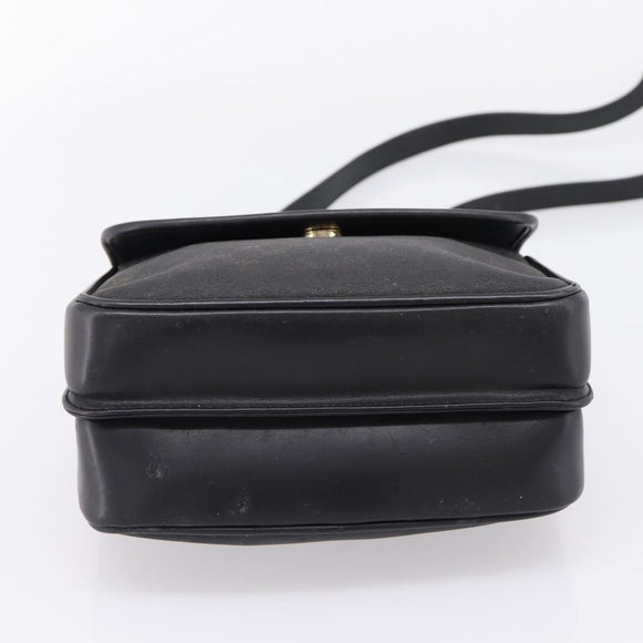 GUCCI Micro GG Supreme Shoulder Bag PVC Black Gold 007 23 0114 Auth 208817