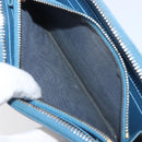 PRADA Long Wallet Safiano Leather Blue Gold Auth 208819A-10