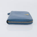 PRADA Long Wallet Safiano Leather Blue Gold Auth 208819A-3