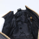 MCM Chain Shoulder Bag Leather Black Gold Auth 208820-22
