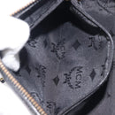 MCM Chain Shoulder Bag Leather Black Gold Auth 208820-24